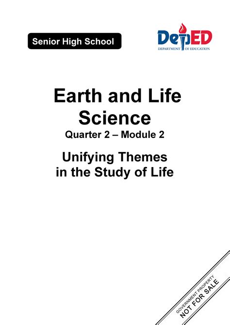 Q Earth And Life Earth And Life Science Quarter Module