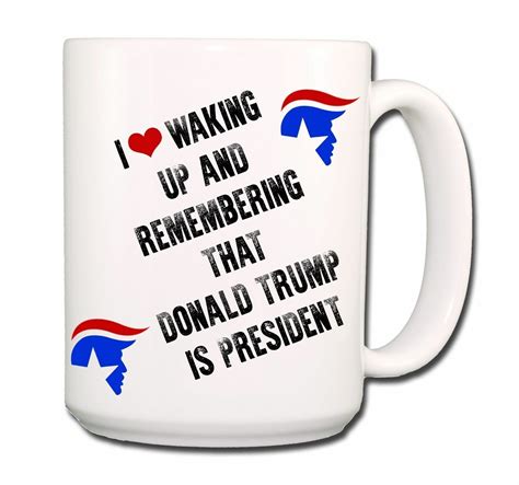 DONALD TRUMP Waking Up To President EXTRA LARGE COFFEE MUG CUP 15 Oz