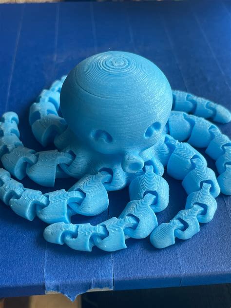 Articulated Octopus Toy Desk Toy Fidget Toy 3d Printed Etsy