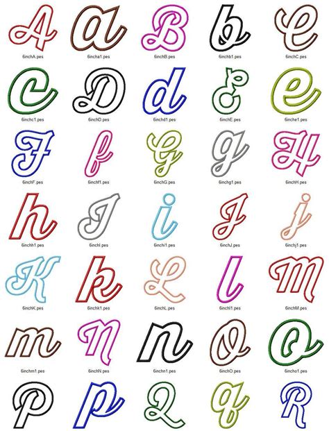 Sporty Script Applique Machine Embroidery Font Alphabet 3 Etsy Hand