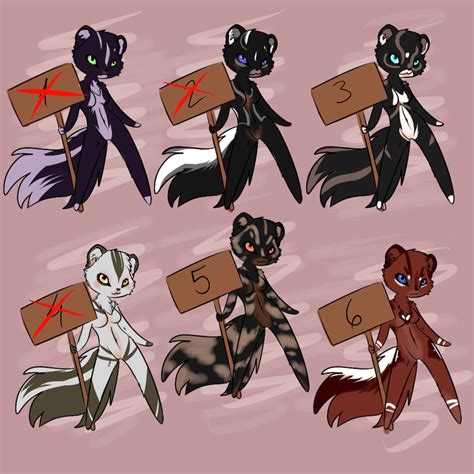 Skunks Adoption One Left By Celesticadopts On Deviantart