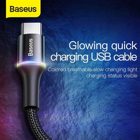 Jual Kabel Data Fast Charging Led Baseus Halo Iphone Type C Micro