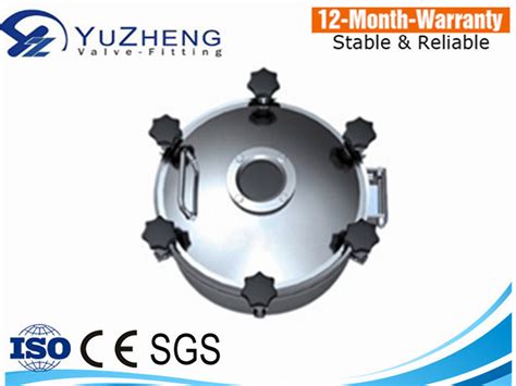 China Stainless Steel Sanitary Pressure Round Manhole For Beer Beverage