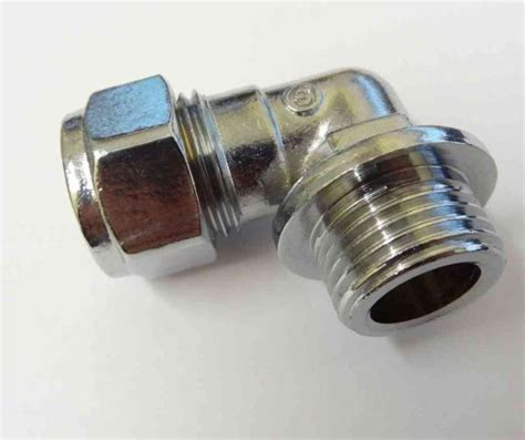 15mm Compression X 1 2 Inch Bsp Male Chrome Plated Elbow Stevenson Plumbing And Electrical Supplies