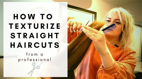 How To Texturize Straight Haircuts To Make Them Look Less Blunt Youtube