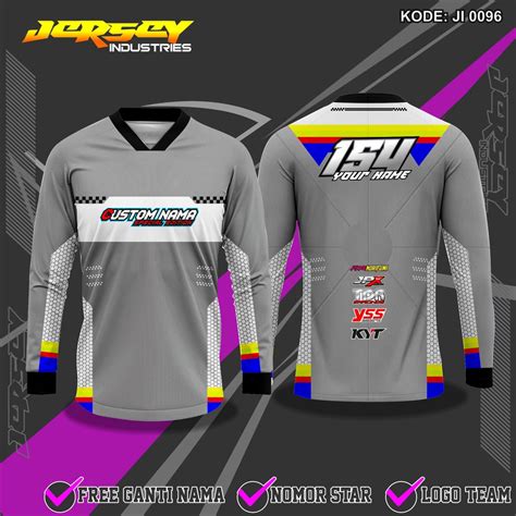 Jual Jersey Racing Lengan Panjang Full Printing Kaos Jersey Team