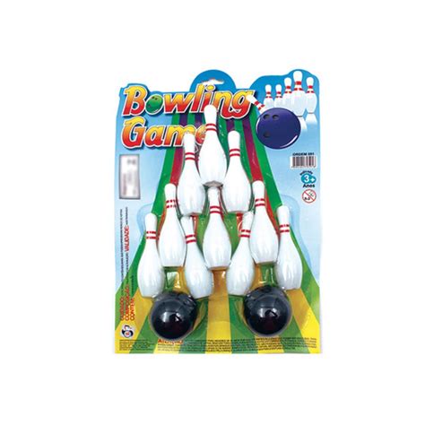 Jogo De Boliche Infantil 10 Pinos 2 Bolas Plástica Bowling Game