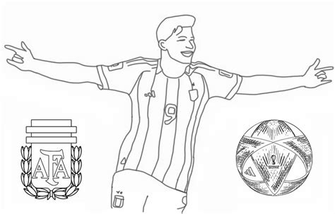 Dibujo Para Colorear Copa Mundial De F Tbol Julian Alvarez