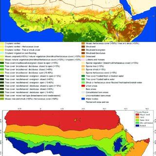 Study area (African Sahel-Sudano-Guinean region): (a) land cover map ...