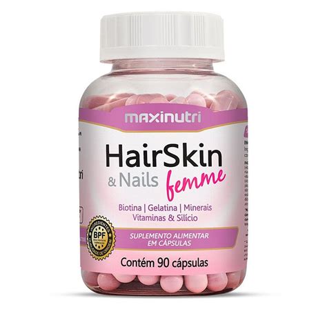 Hair Skin Nails Femme C Psulas Maxinutri Supremo Suplementos