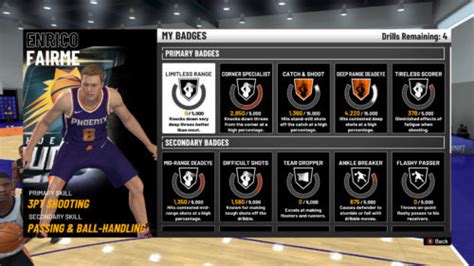 Nba K Myplayer Training Guide Hold To Reset