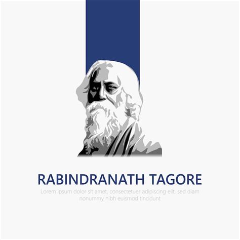 Der Geburtstag Von Rabindranath Tagore Premium Vektor