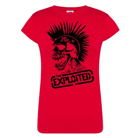 The Exploited Girl Shirt Punk Is Not Dead Red The Exploited Deutsch