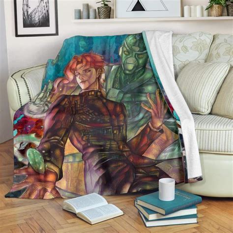 Noriaki Kakyoin Hierophant Green Jojos Bizarre Adventure Blanket