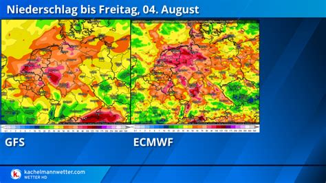 Kräftige Regenfälle und Gewitter auch nächste Woche häufig nass in