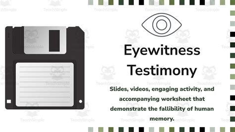 Eyewitness Testimony by Teach Simple