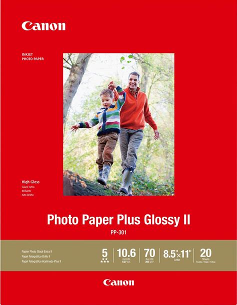 Canon PP 301 Photo Plus II High Glossy Photo 8 5 X 11 02 20 Count