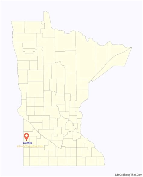 Map of Ivanhoe city, Minnesota - Thong Thai Real