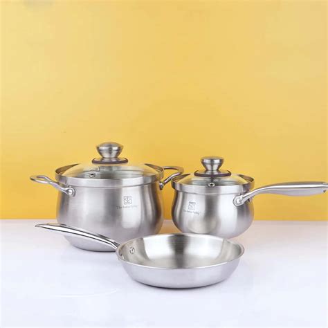 Buy The Indus Valley Triply Stainless Steel Cookware Set 3 Layer Body