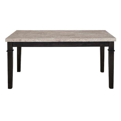 Picket House Furnishings Bradley Dark Walnut Marble Dining Table