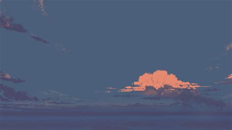 Digital Art Artwork Illustration Sky Clouds Minimalism Sunset Sunset ...