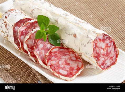 Saucisson Sec French Dry Sausage Stock Photo Alamy