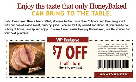 Honey Baked Ham Printable Coupons