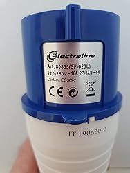 Electraline 80855 Fiche électrique industrielle IEC 32A 2P E 220V