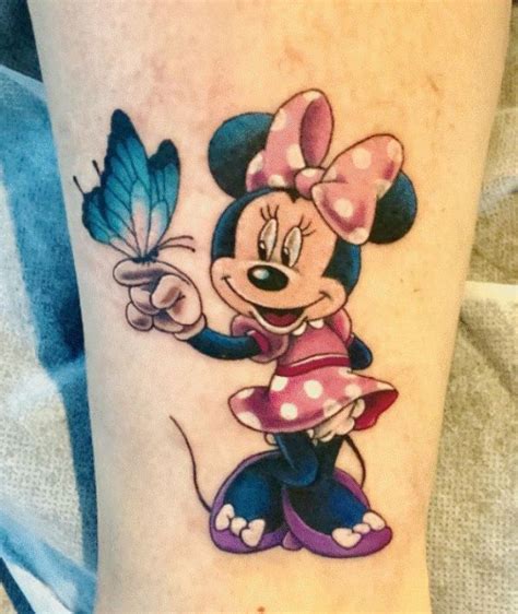 Norteam Rica Cuenco Tinci N Minnie Mouse Tattoo Outline Derecho