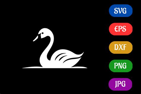 Swan Black Isolated Svg Icon Digital Graphic By Creative Oasis