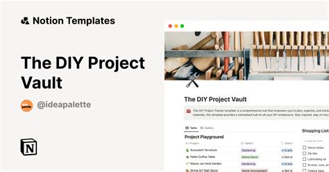 The Diy Project Vault Template Notion Marketplace