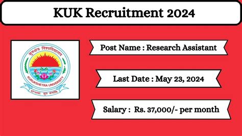 Kuk Recruitment 2024 Check Posts Qualification Selection Process And