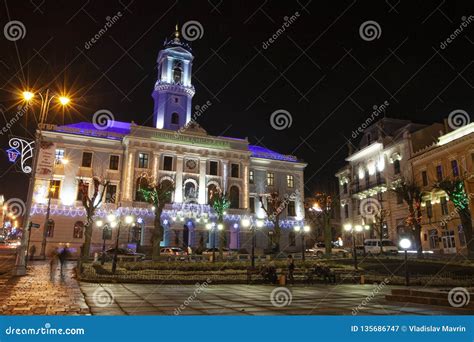 Chernivtsi City Hall, Ukraine, 2011 Editorial Photography - Image of ...