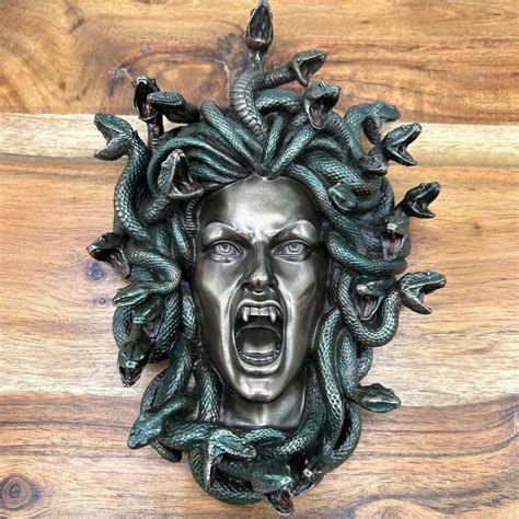 Medusa Metal Wall Art Medusa Sculpture Medusa Head Piece Medusa Wall Art Greek Mythology Wall