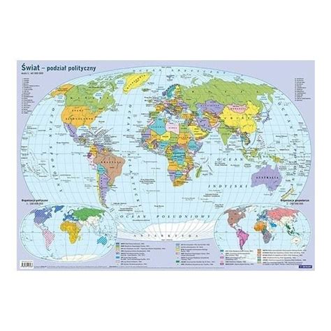 Mapa Wiata Polityczna Plansza Edukacyjna Na Cia