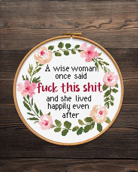 Snarky Cross Stitch Pattern Pdf Digital Download Sassy Adult Etsy