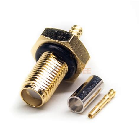 Sma Female Connector Crimp Cable Type Straight Ohm Metabeeai