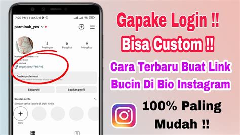 Cara Membuat Link Di Bio Instagram Bucin Youtube