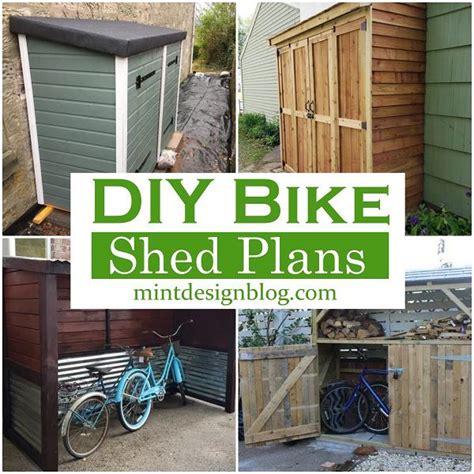 11 DIY Bike Shed Plans For Storage - Mint Design Blog