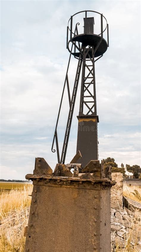 Old Light House In A Reclaimed Polder Stock Image Image Of Lighthouse