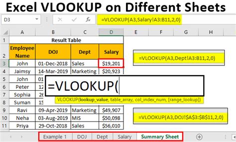 Vlookup On Different Sheets Step By Step Guide