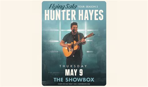 Hunter Hayes tickets in Seattle at The Showbox on Thu, May 9, 2024 - 8:30PM