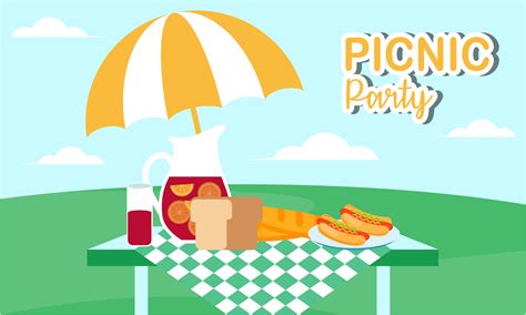 Picnic party celebration scene illustration 31736819 Vector Art at Vecteezy