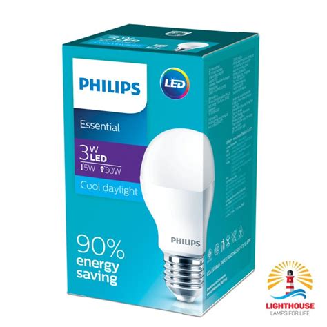 Jual Lampu Led Bulb 3W 3 Watt Philips Essential E27 Putih Cool Daylight