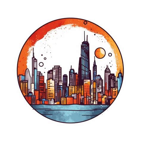 Premium Ai Image A Circle Shape Frame With Center Space Of Chicago