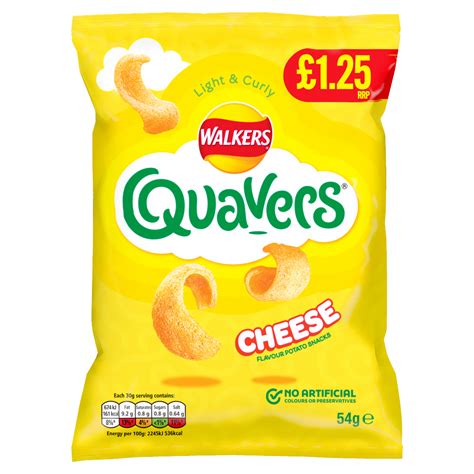 Walkers Quavers Cheese Snacks Crisps 1 25 RRP PMP 54g