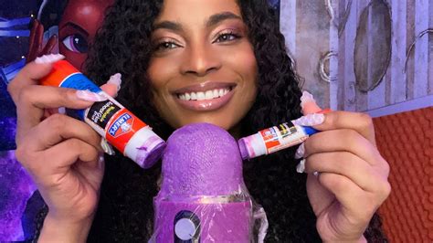 ASMR Glue Sticks On Microphone YouTube