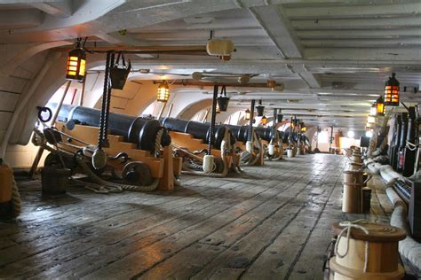 Naval Artillery Gun Room Of The First Rate Frigate Hms Victory The