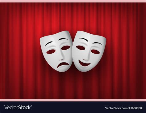 comedy  tragedy theatrical mask isolated vector image