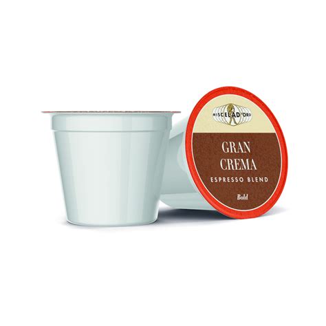 Gran Crema Bold Espresso Blend K Cup Compatible Pods 12 Box Miscela